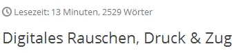 Abb. 14: Durchschnittliche Lesezeit eines Blogposts.