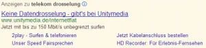Werbung zur Telekom Drosselung