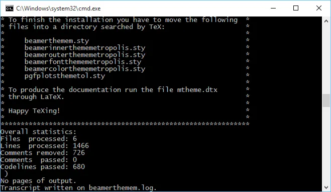 Abb. 1: Das Beamer Theme Metropolis mit LaTeX kompilieren.