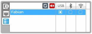Abb. 2: Verfügbare LEGO Mindstorms EV3 Steine in der Home Edition Software.