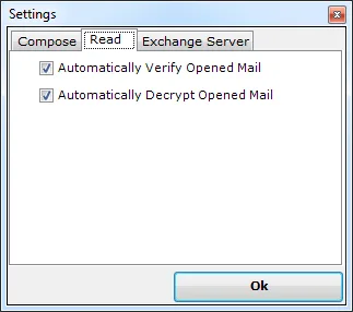 Abb. 3: Einstellungen für geöffnete E-Mails.