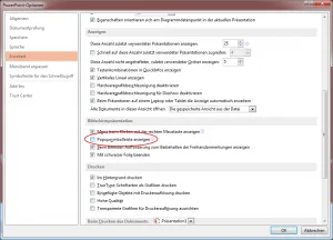 Abb. 2: PowerPoint 2013 Einstellung.