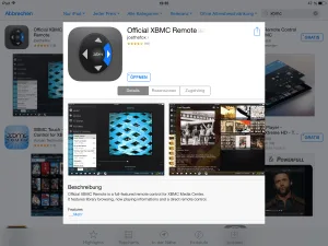 Abb. 2: Offizielle XMBC Remote App im Apple App-Store.
