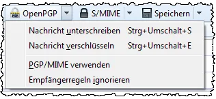 Abb. 10: Optionen für eine Nachricht.