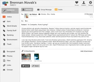 Abb. 1: Screenshot der Mailpile-Oberfläche.